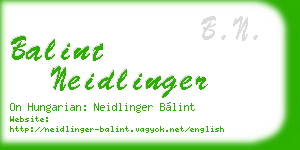 balint neidlinger business card