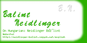 balint neidlinger business card